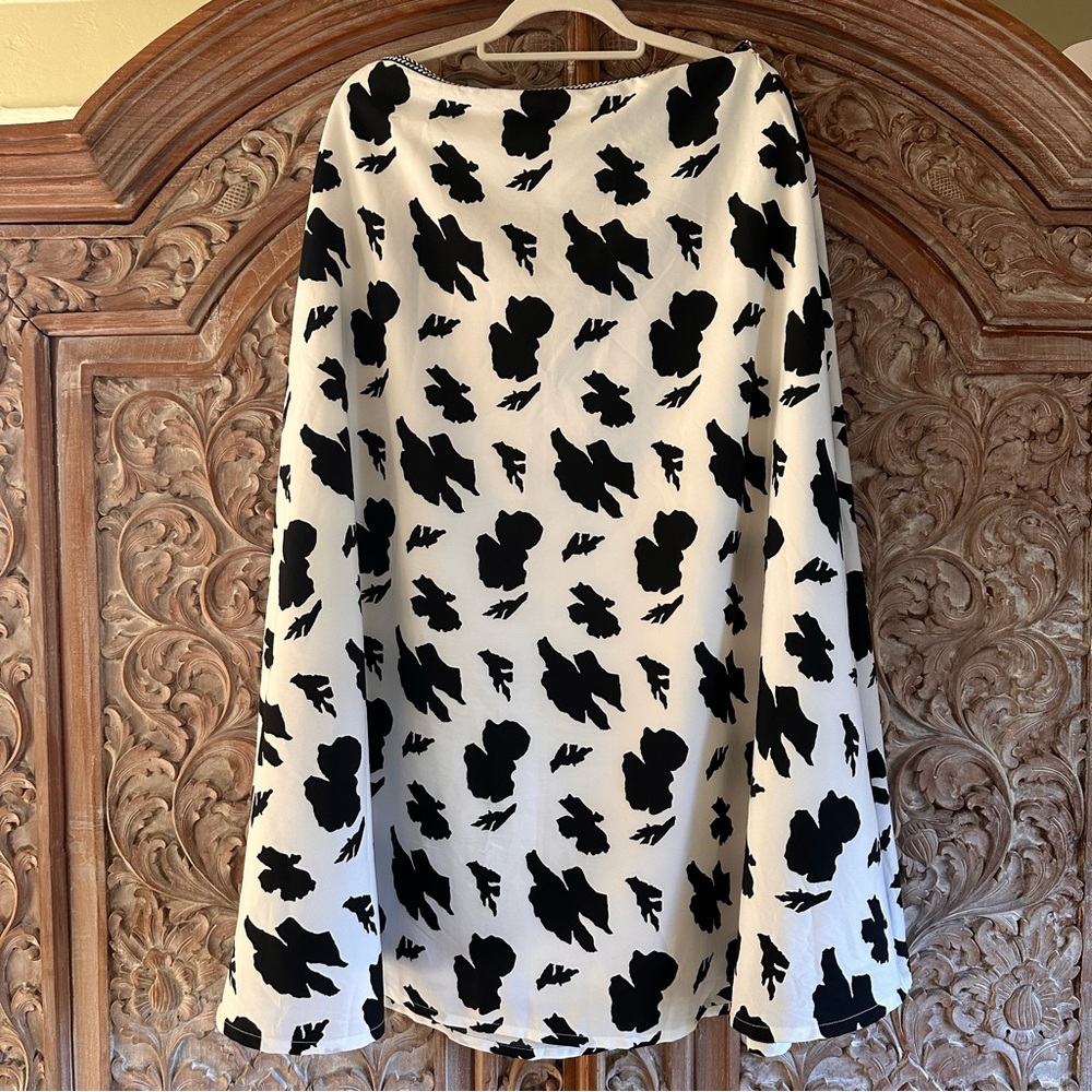 Anthropologie Black and White A-Line Skirt